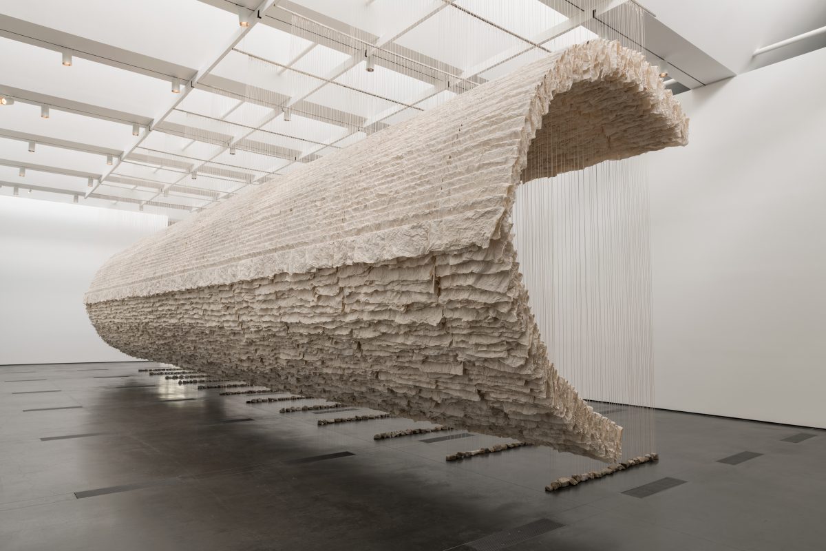 Zhu Jinshi, Wave of Materials, 2007/2020. Installation view, The Allure of Matter: Material Art from China, Los Angeles County Museum of Art, 2019–2020. Photo courtesy of © Museum Associates/LACMA.