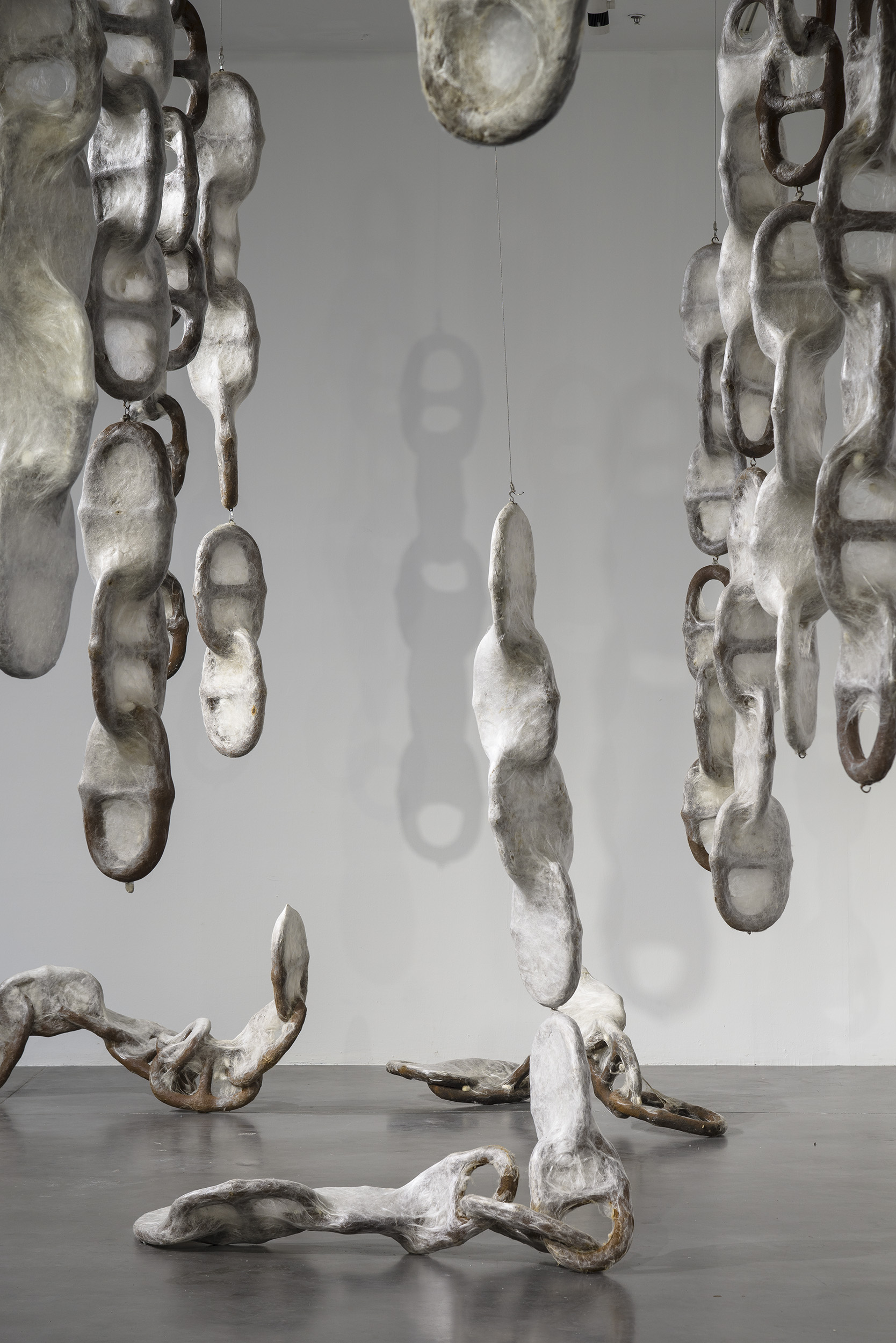 Liang Shaoji, Chains: The Unbearable Lightness of Being, Nature Series No. 79, 2002–7. Installation views. Photo courtesy of Liang Shaoji and ShangART Gallery.