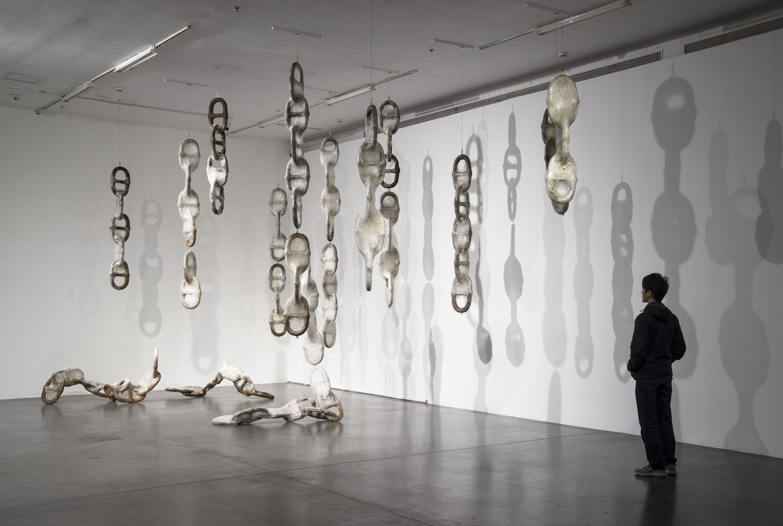 Liang Shaoji, Chains: The Unbearable Lightness of Being, Nature Series No. 79, 2002–7. Installation views. Photo courtesy of Liang Shaoji and ShangART Gallery.