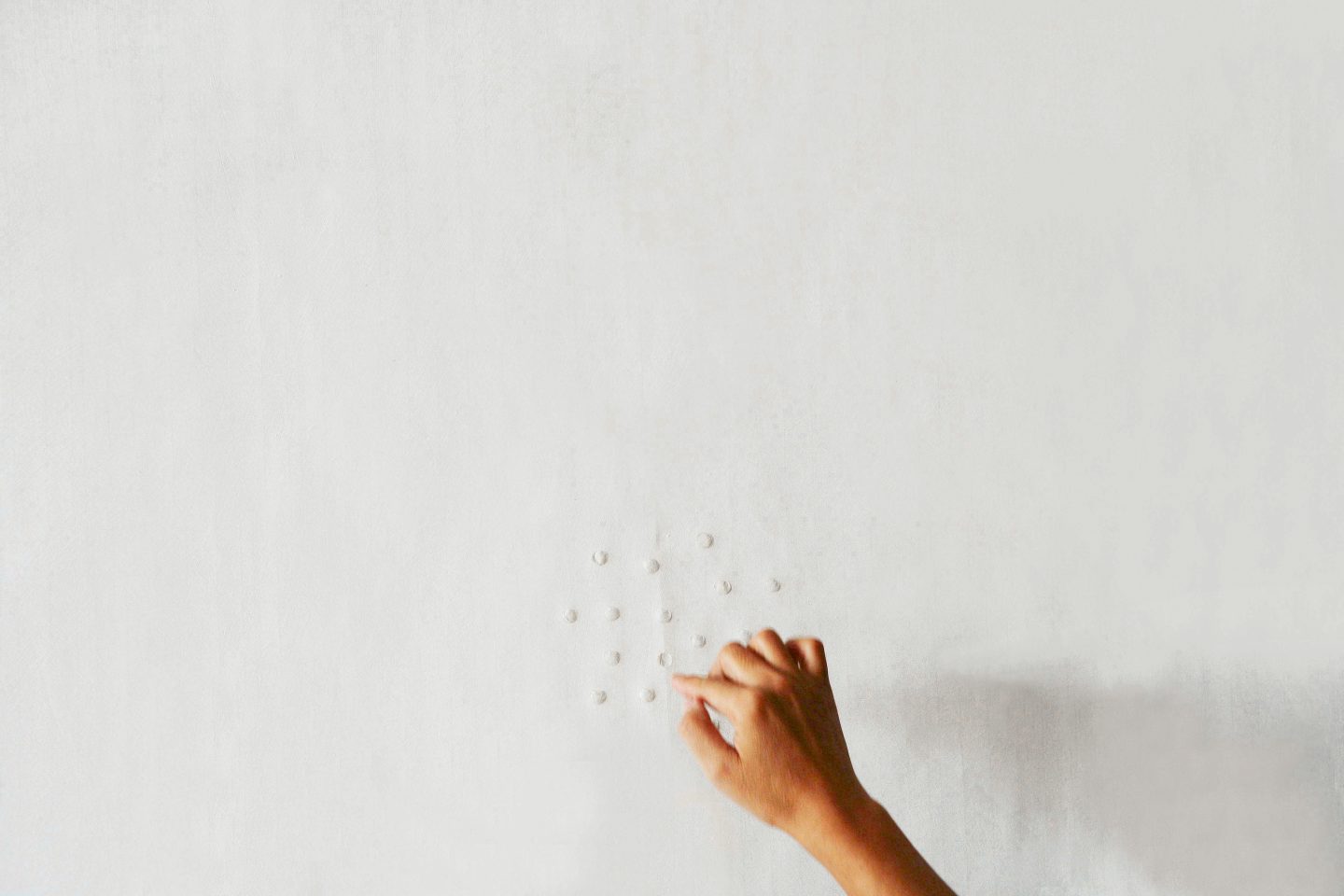 Zhang Yu making a Fingerprints work in Beijing, 2007. Photo courtesy of the artist.