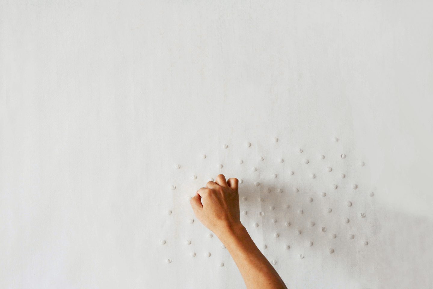 Zhang Yu making a Fingerprints work in Beijing, 2007. Photo courtesy of the artist.