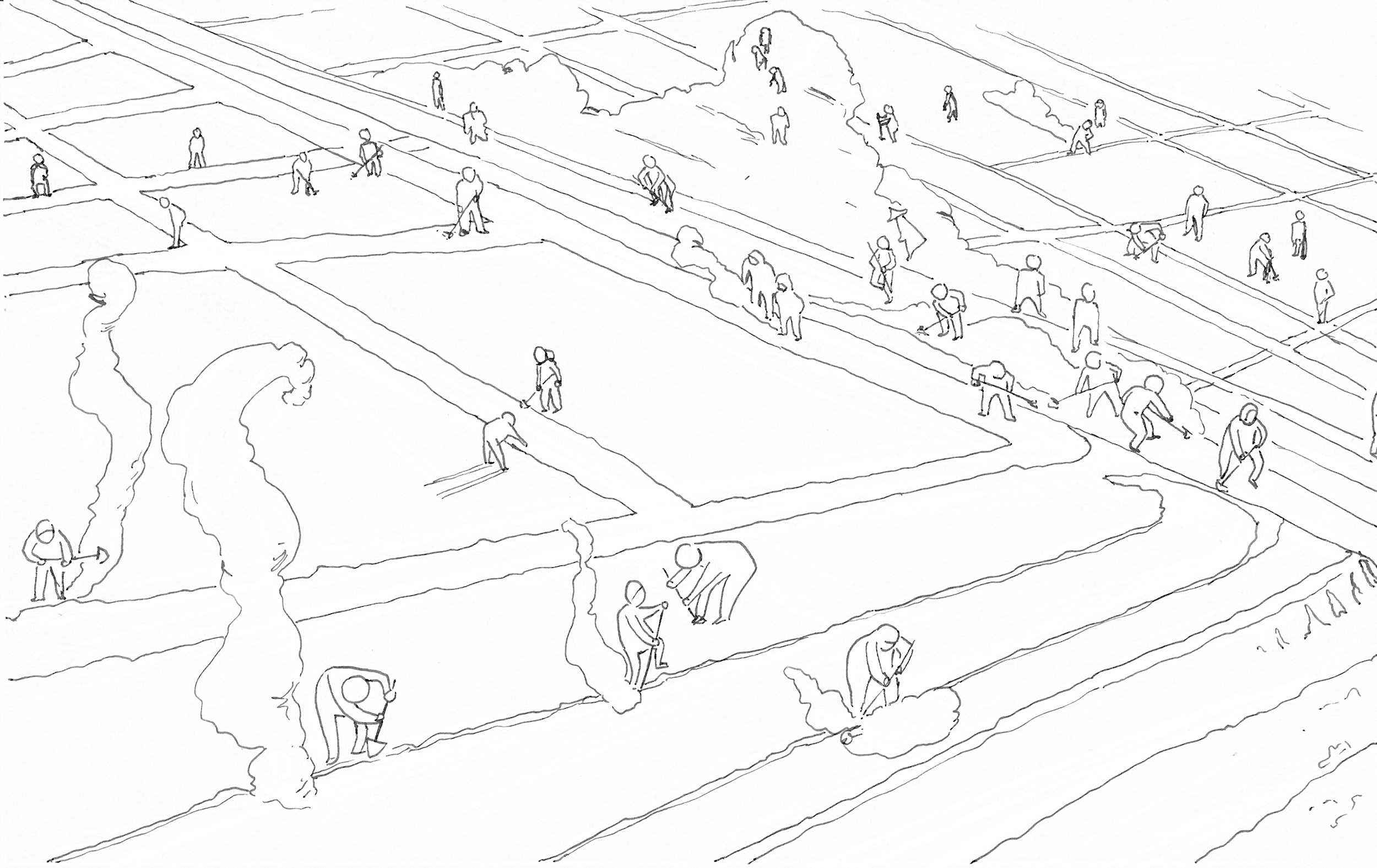 Coloring page inspired by Zhang Huan, Seeds, 2007. Drawn by Erik L. Peterson for the Smart Museum of Art at the University of Chicago.